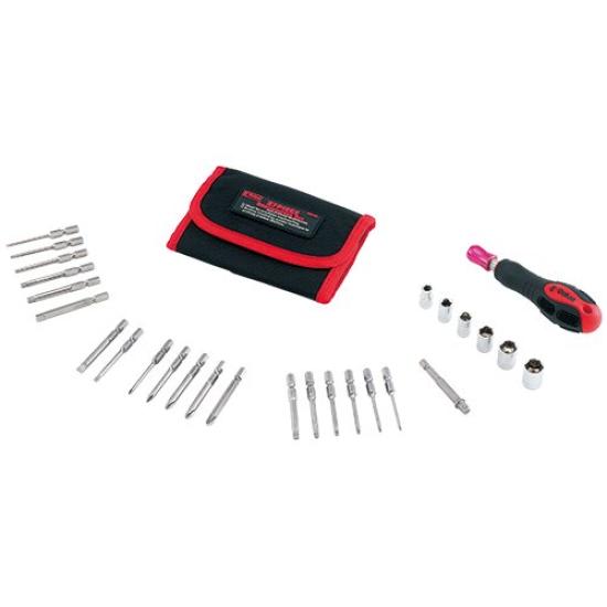 and Socket Set for Furniture Assembly and Maintenance E-Value 27-Piece Screwdriver, Bit, EMT-27