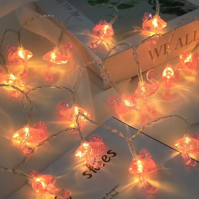 Summer Hawaii Light String Pineapple Flamingo Coconut Tree Light Strings Tropical Fruit Light Kids Hawaiian Birthday Party Decor