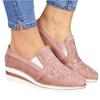 Women'S Slip-On Wedge Shoes - Slip-On Closure Cushioned TPR Sole All-Season Everyday Formal Shoes