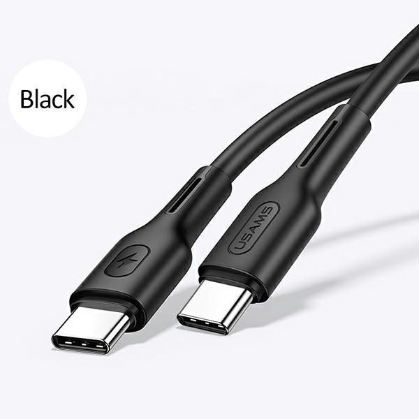 Kabel USB-C do USB-C USAMS 1.2m 100W Power Delivery 5A Czarny