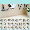 Chic 4 Letters Love Home Furniture Mirror Tiles Self-adhesive Wall Sticker Decor
