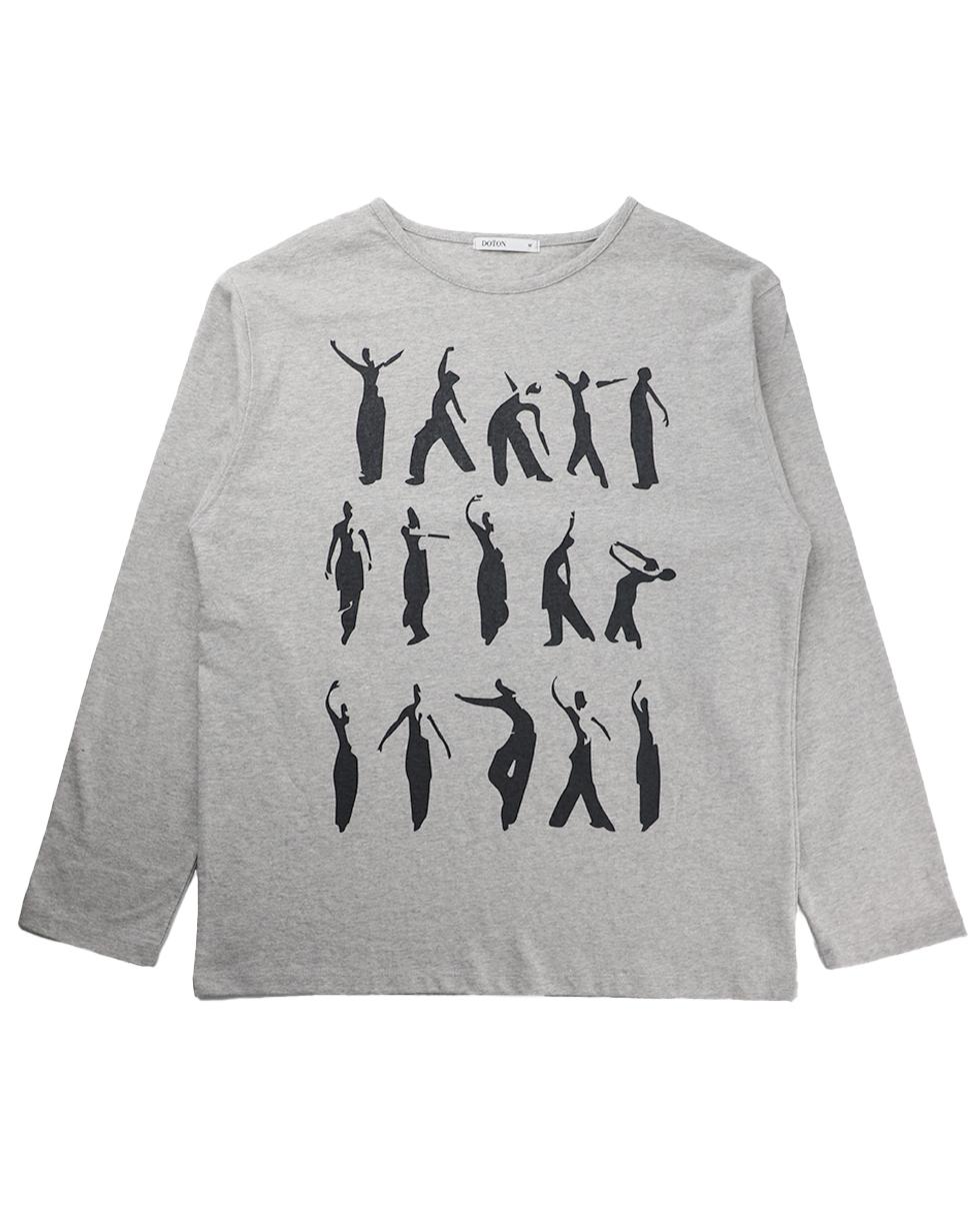 Doton Dancer Print Long Sleeve (Grey) Grey(8% Melange)/M