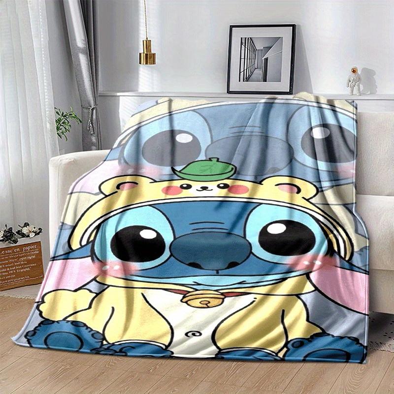 1pc Cute Stitch Printing Blanket - Soft, All-Season Throw for Living Room, Bedroom,Personalized Gift with Adorable Cartoon Design