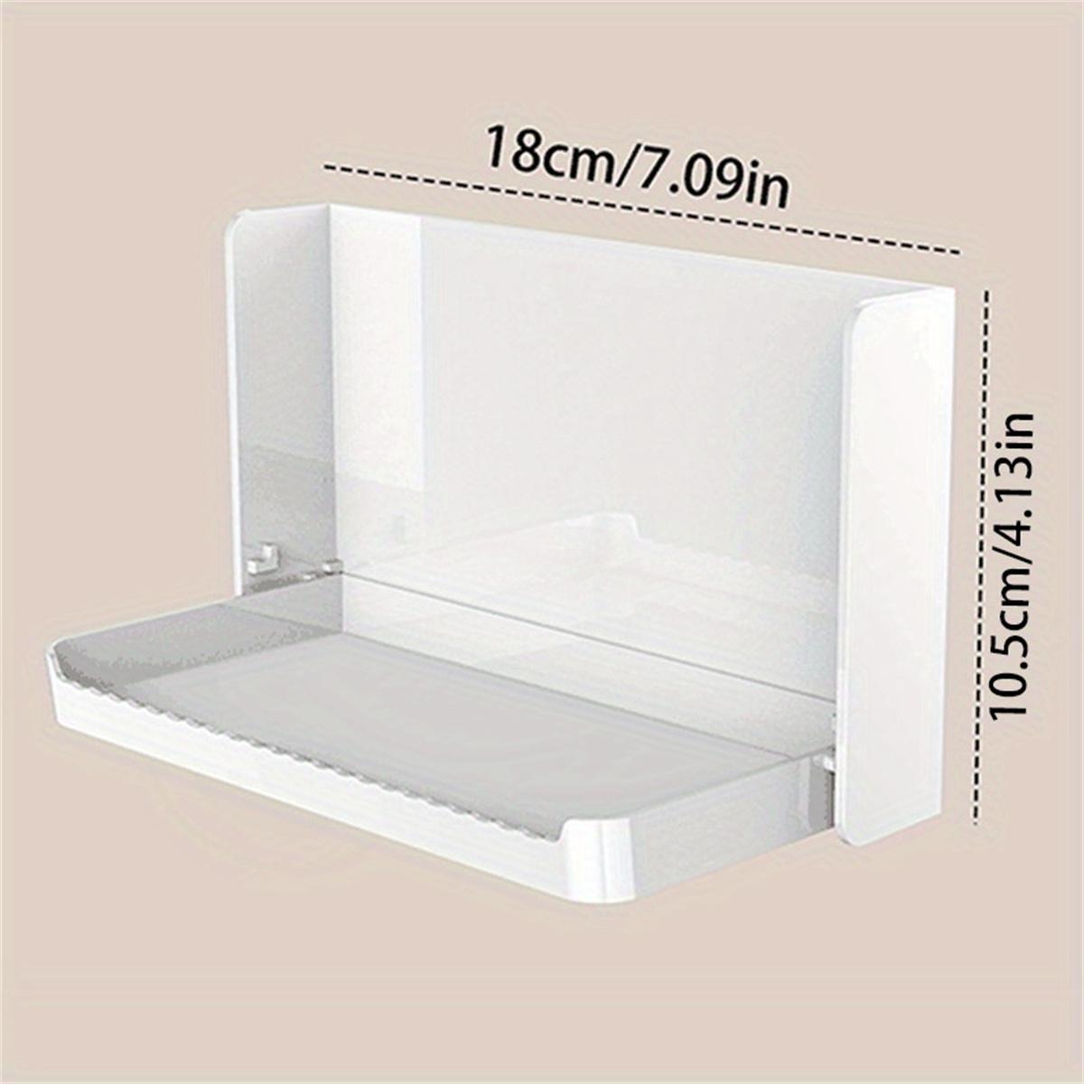 

Настенный органайзер для хранения косметики, гладкий белый держатель для помады и макияжа, экономящая место стойка для умывальника в спальне