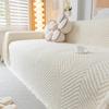 Herringbone Pattern Winter Plush Sofa Cover Towel Cushion Leather Sofa Cushion All-Inclusive Winter Full Cover Blanket