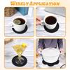 4 Pcs Silicone Coasters, Silicone Coaster for Drinks Black Anti-Slip Desk Rubber Coaster Round Thickened Silicones Coasters Simple Cup Pad for Men