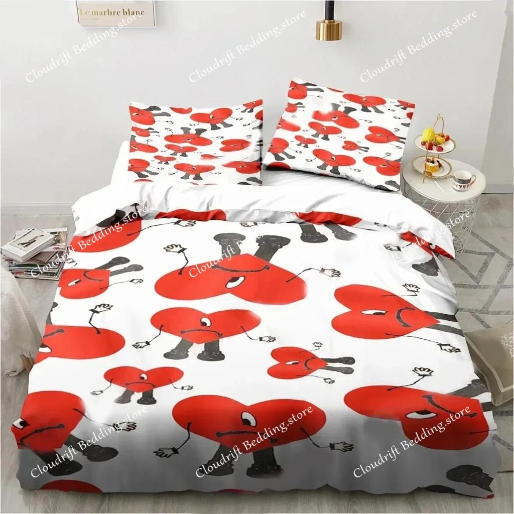 Funny Bad Bunny Un Verano Sin Ti Bedding Set Polyester Quilt Cover Pillowcase Comforter King Queen Size  Duvet Cover Bed Set