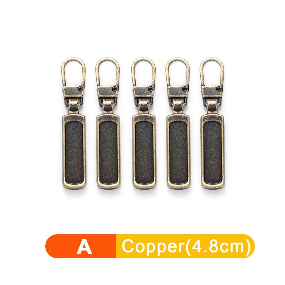 5/1 pz Tiracerniera staccabile universale Kit di riparazione per cerniere in metallo di ricambio per valigie, borse, vestiti e cursori per cerniere