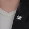 Lucktune Lotus Meditation Brooch Stainless Steel Metal Pins For Men Women's Shirt Badges Yoga Supernatural Power Amulet Jewelry