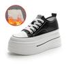 Inner height increase 8 leather little white shoes women, autumn and winter new versatile thick-soled muffin casual shoes autumn models