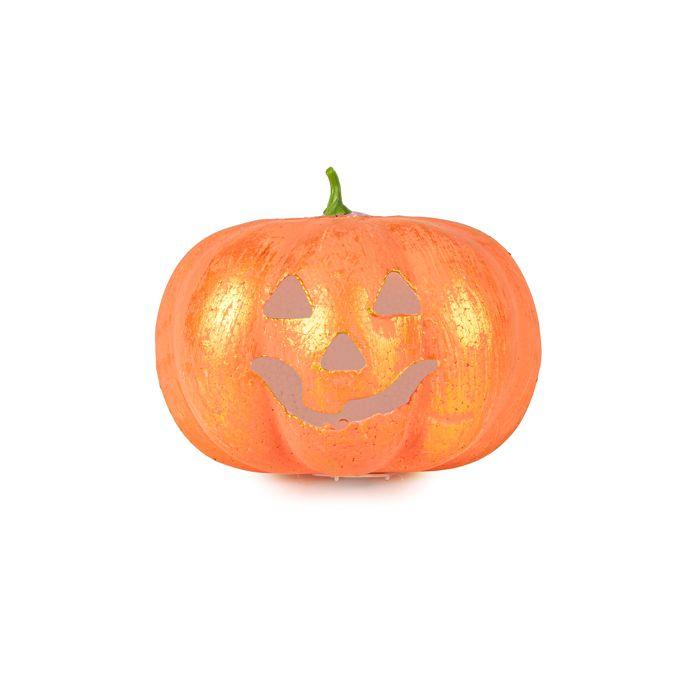 Citrouille Halloween Lumineuse 17 Cm - Orange