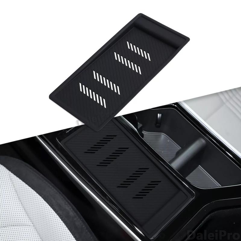 För KIA EV6 2024 Bil Trådlös Laddningsplatta Biltelefon Halkfri Mat Silikongel Reptålig Matta för EV6 Tillbehör