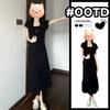 Vestido gris de verano con temperamento francés para mujer, ropa de mujer, nuevo de principios de primavera, vestido pequeño de alta gama ajustado
