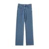 Lockere, bequeme Jeans mit hoher Taille für Damen, Jacquard, modische, lässige, gerade Hosen, Mom-Jeans, ausgewaschene Boyfriend-Jeans