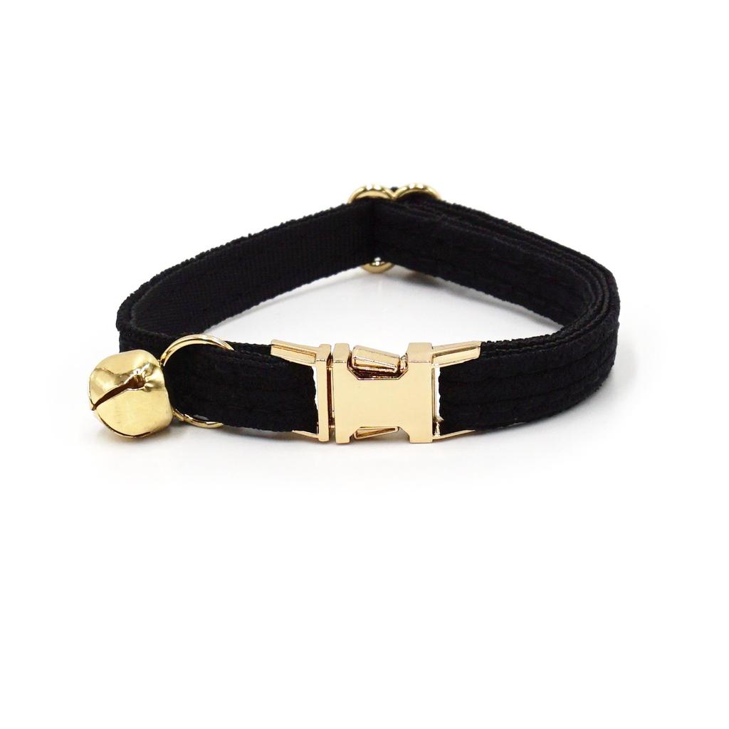 Chic Multi-color Corduroy Cat Collar with Engravable Zinc Alloy Buckle