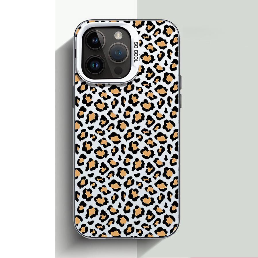 Leopard Print Pattern Six Color Phone Case For iPhone 16 15 14 13 12 11 Pro Max 7 8 Plus XR XS Max Shockproof Matte Back Cover