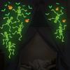 Luminous Halloween Wall Stickers Skull Bat Sticker Pumpkin Removable Wallpaper Decals Party Favors Door Window Accessories