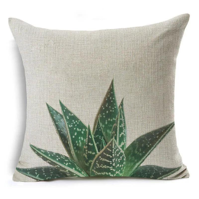 

Nordic Style Succulents Printed Cushion Cover Pineapple Ananas Pattern Pillow Case Home Decorative Sofa Car Chair Throw Pillows 40x40cm 16x16in
