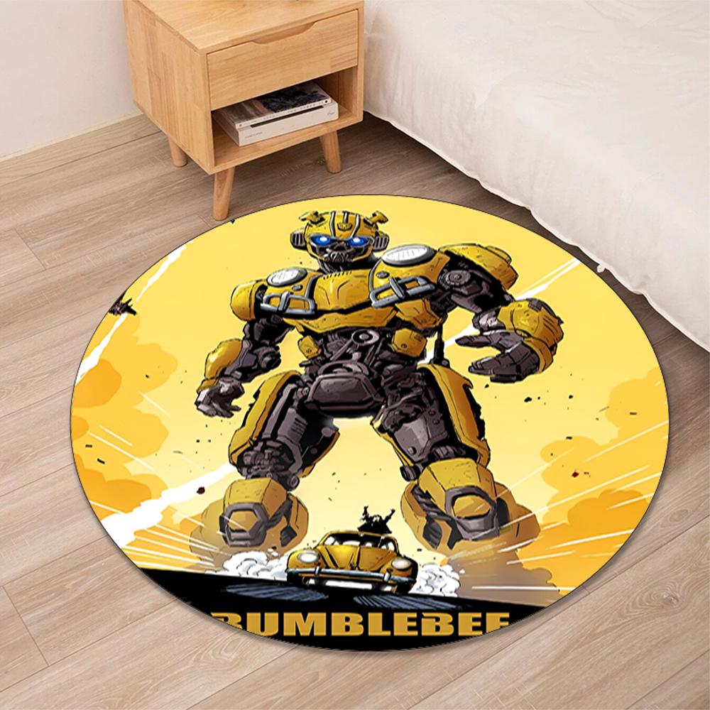 Transformers Printed Round Rug Carpet Chair Rug Area Rug Entryway Doormats,for Office Chair Living Room Bedroom Kitchen Room.