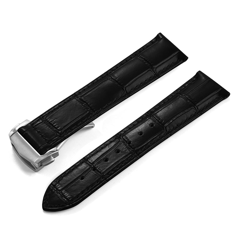 19mm 20mm 21mm 22mm High Quality Genuine Leather Watch Strap For Omega 007 Seamaster 300 Business Clasp Accessories