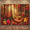 One Piece of Autumn Forest Background Fabric, Suitable for Photography Studios, Home Decoration, and Wedding Parties