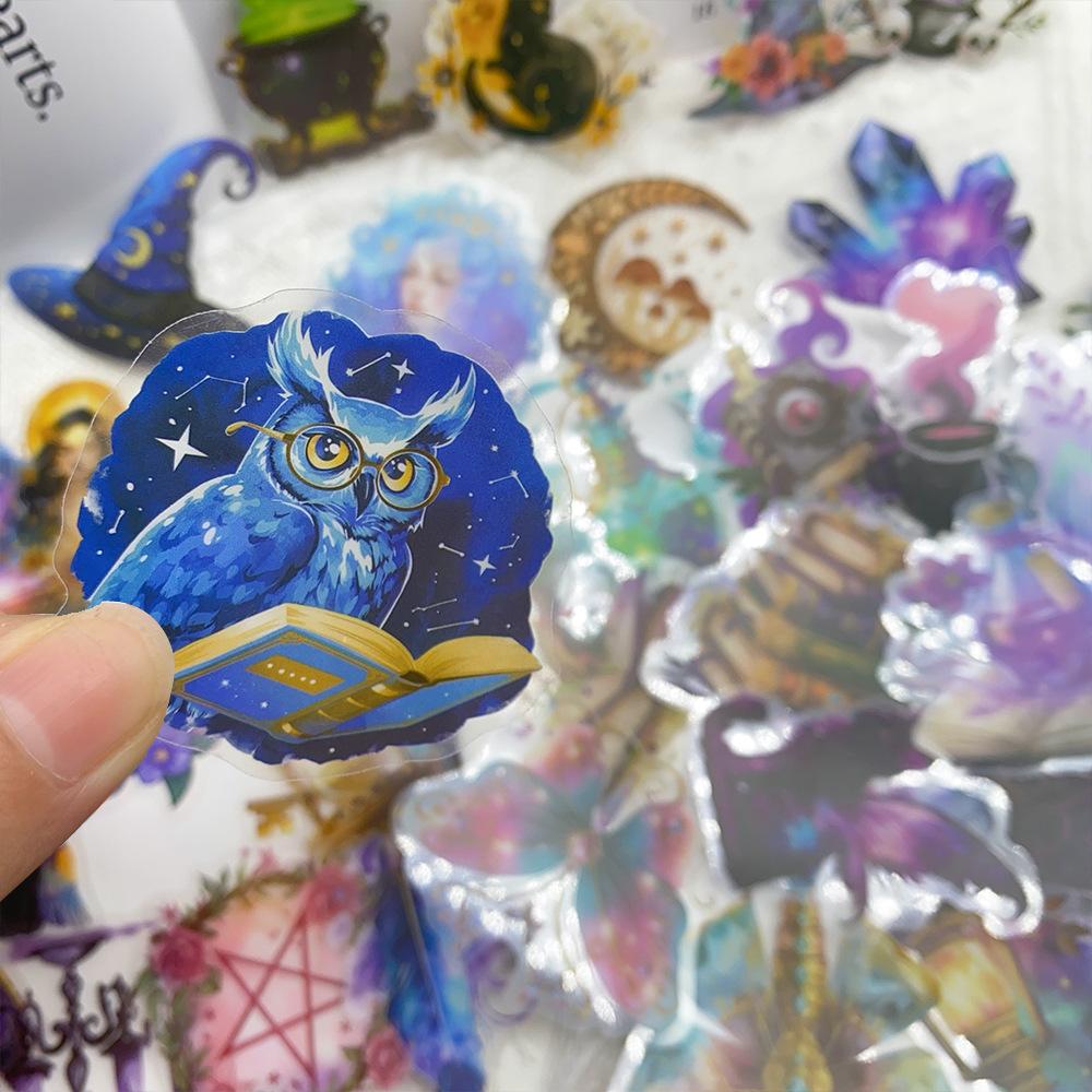 50Pcs Magic Planet Stickers Handheld Materials Phone Cases Laptops Suitcases Transparent Waterproof Decals