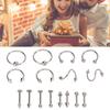Nose Studs Set Stainless Steel Exquisite Different Shapes Safe Smoothing Polished Surfaces Nose Studs for Women