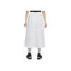 Nike SS24 Logo Embroidered Comfortable Lace-Up Multi-Pocket Casual Long Skirt Women Skirts White FN1970-121
