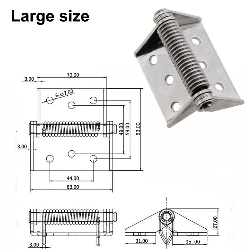Stainless Steel/Iron Heavy-Duty Thickened Hinge With Automatic Spring Closure Reset For Industrial Electrical Cabinet Doors