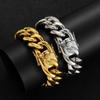 Stock High Quality Silver Pvd 18k Gold Metal Color Plated Hip Hop 22mm Width Stainless Steel Glossy Cuban Link Chain Bracelet
