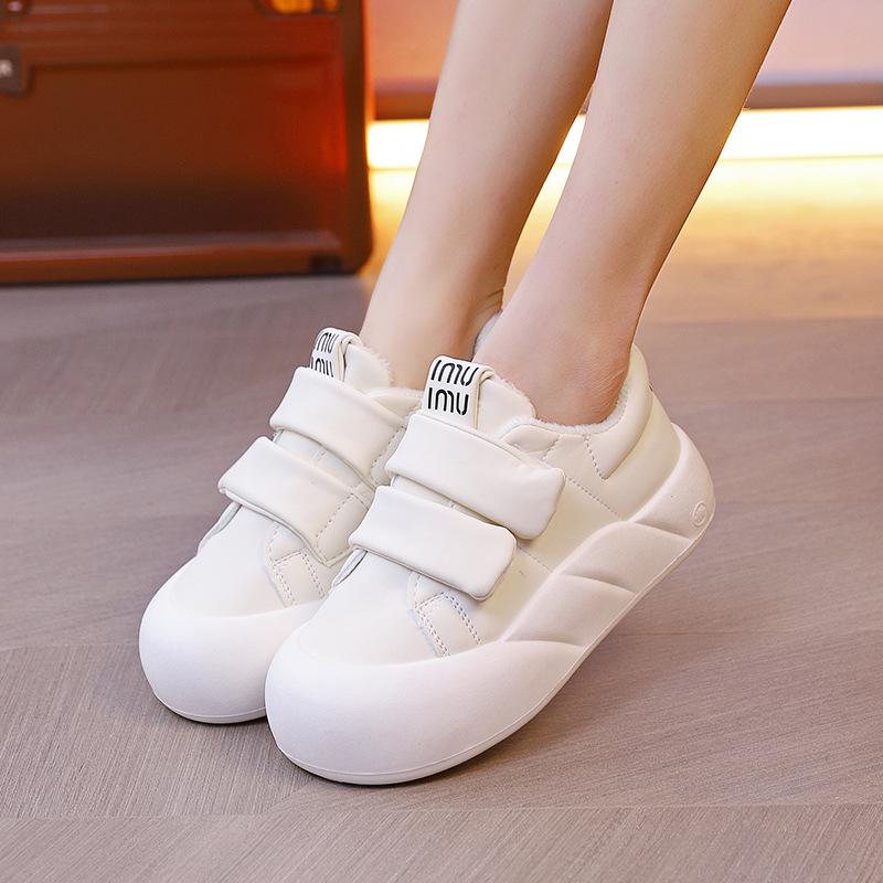 

бархатные зимние хлопковые туфли для женщин, новая популярная платформа, спортивные и повседневные универсальные кеды для женщин 35 бежевый