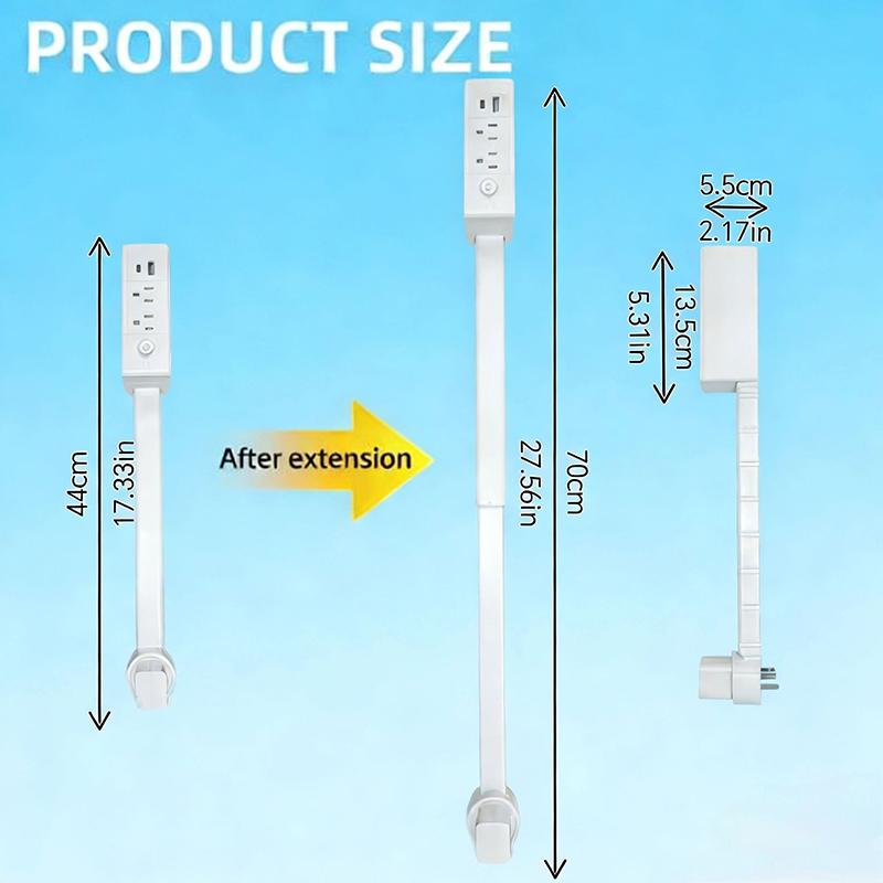 Us Electrical Wall Plug Rotates Electrical Outlet Extender Adjustable Length With Switch Nightstand Power Outlets Power Socket