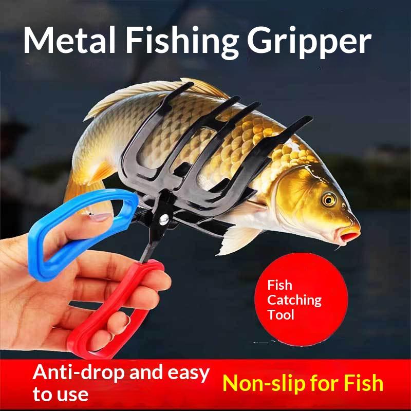 Metal Fish Clamp Pliers Fish Gripper Fish Holder Fish Clamp Control Fish Device Multifunctional Fish Grabbing Tool Fishing Gear