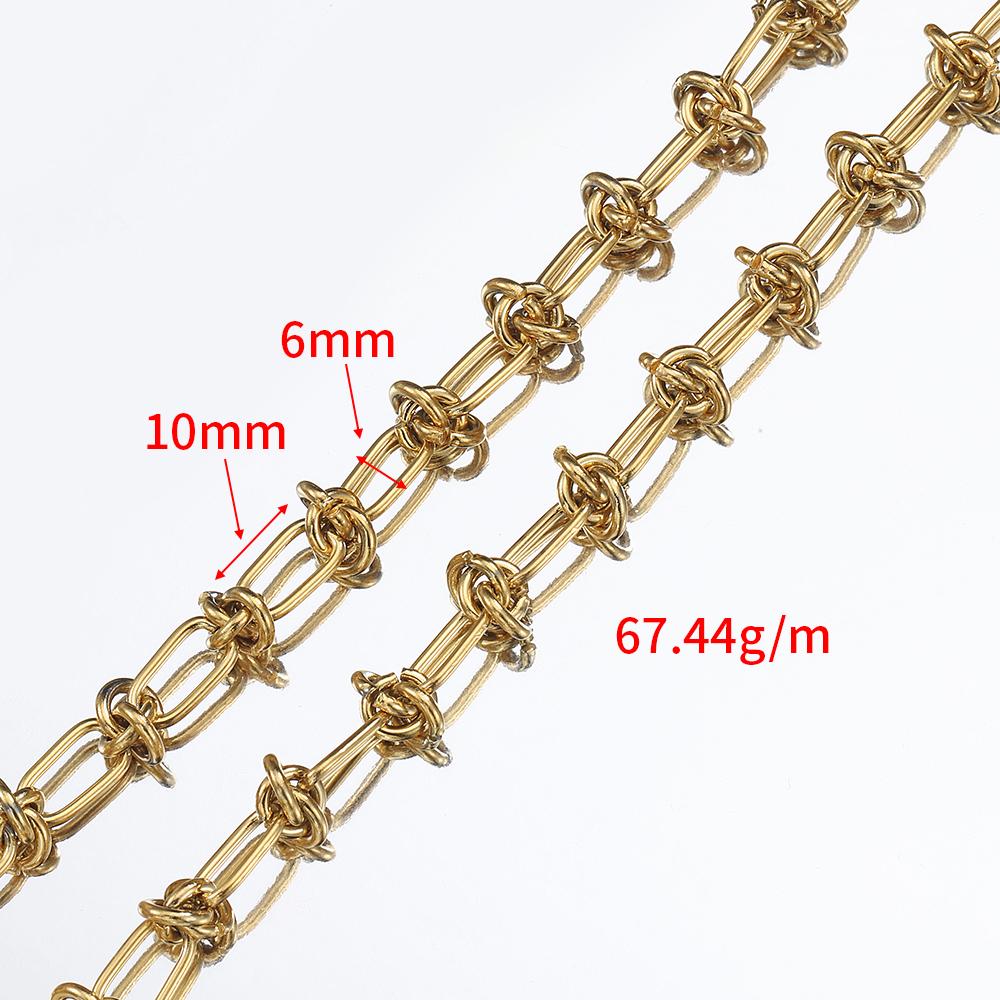 1M Stainless Steel Chunky Knot Chains DIY Hip Hop Chokers Men Necklaces Bracelets Findings Jewelry Making Accessories Supplies
