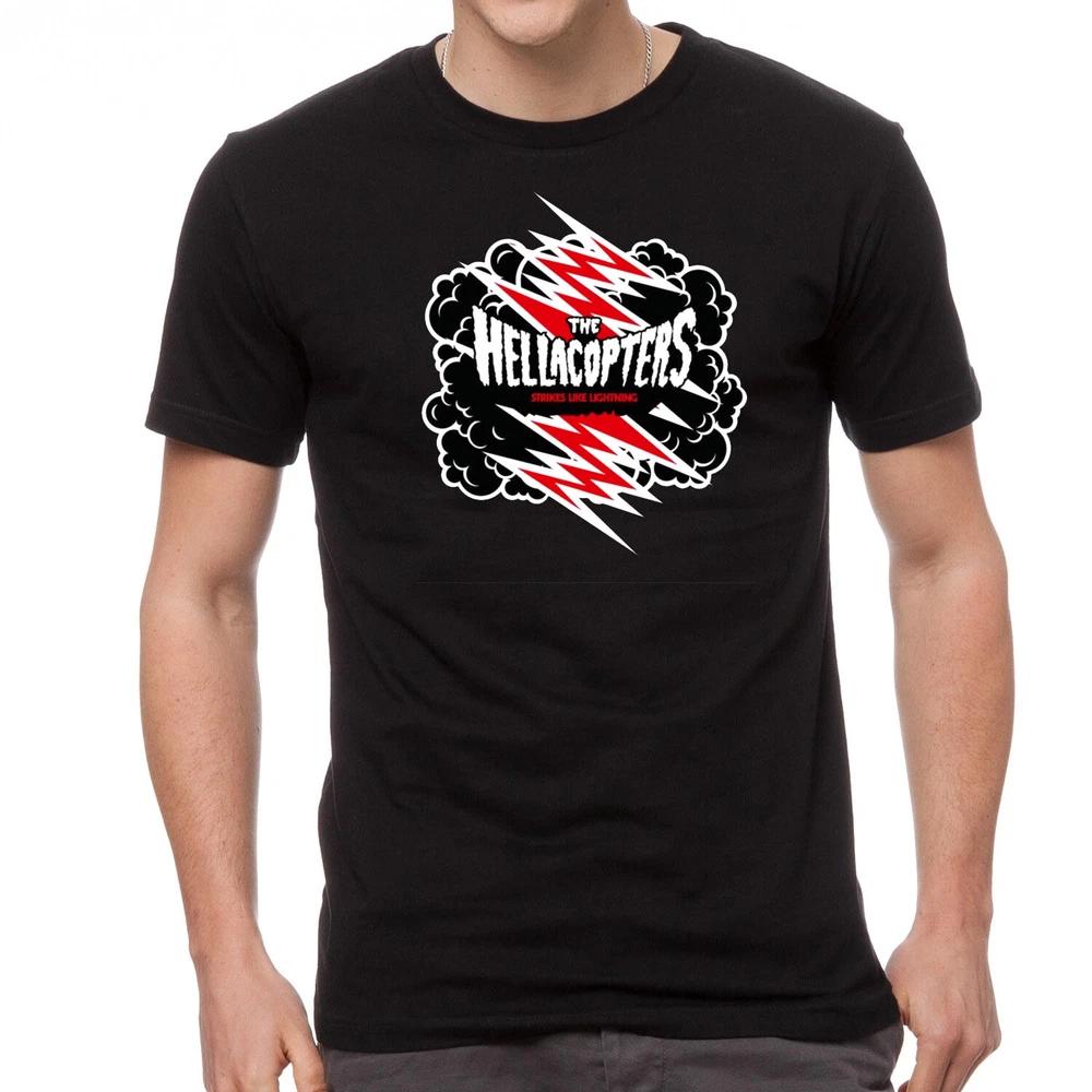The Hellacopters Music Rock Metal Rules Logo Black Tshirt 595 S