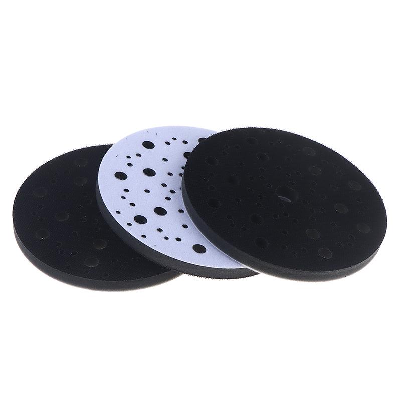 1/3Pcs 15cm Soft Sponge Buffer Backing Pad for Orbital Sander with 70 Holes Durable Polishing Tool Interface Pads