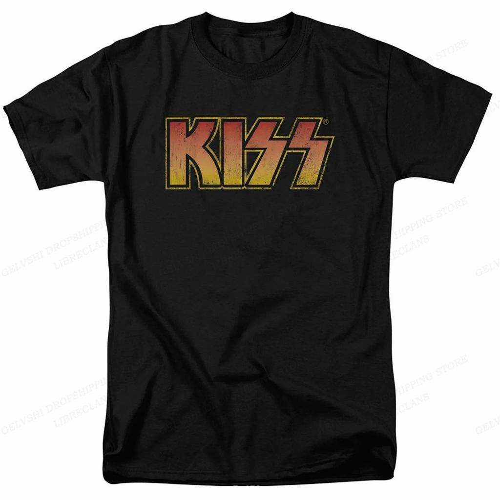 Rapper Kiss Band T Shirt Unisex Unisex Fashion T-shirts Cotton Tshirt Boy Tops Tees Unisex's Clothing Music T-shirts Kiss Album Clothes