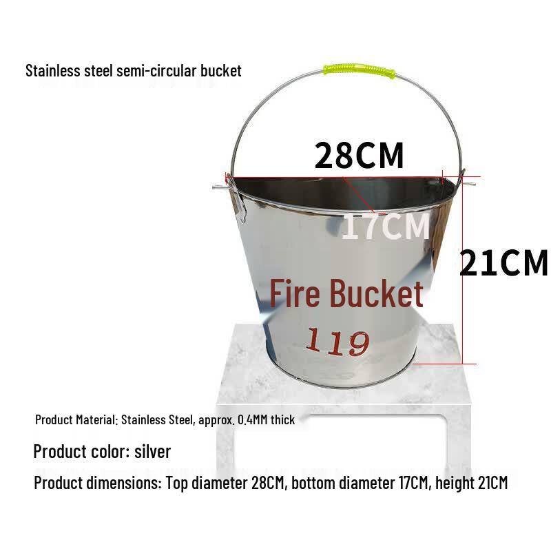 Terrade Stainless Steel Emergency Fire Fighting Bucket