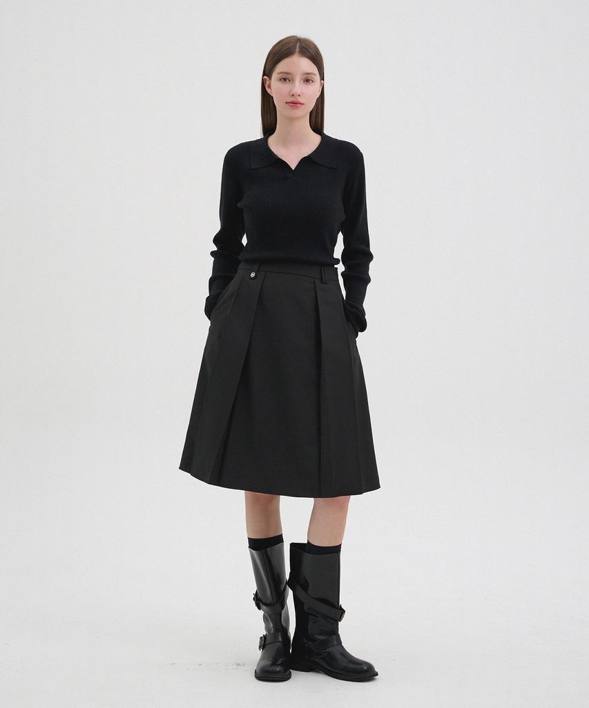 Micene Joby Pintuck Midi Skirt