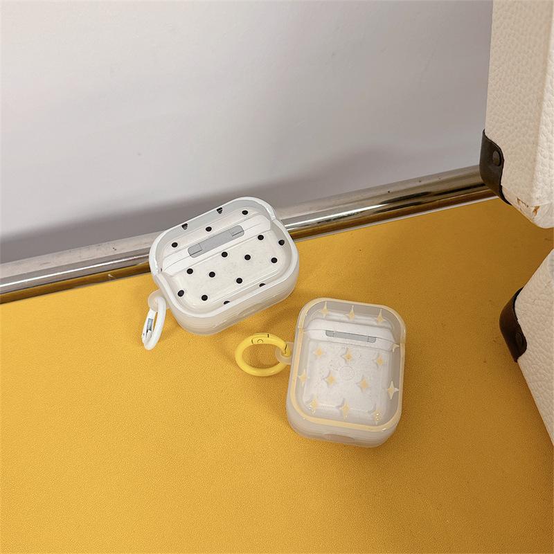 Étoiles à pois pour coque de protection AirPods Pro Apple Bluetooth 2ème 3ème génération housse d'écouteur mignonne petite fraîche femme
