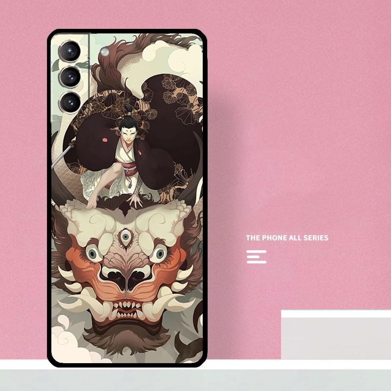 Japanese Samurai Art Phone Case For Samsung Galaxy S24 S26 Ultra S20 S21 S22 S23 S25 Plus S10 S25 FE Cover Coque