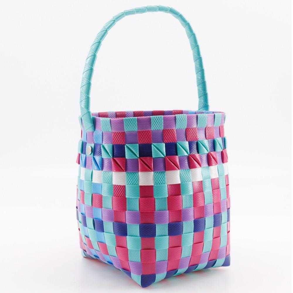 MARNI Pod Woven Bucket Handbag M00332 M00IW One handle Blue / multicolor polypropylene Women Used