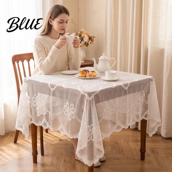 Lightweight Table Cover Washable Tablecloth Tablecloth Rustic Floral Lace Vintage White Boho Cover Dining Cloth