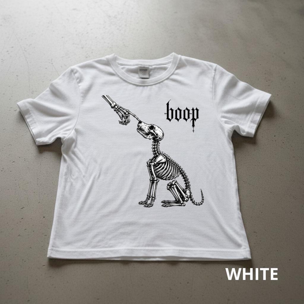 Dog Skeleton Shirt, Boop Dog Halloween Tee Sweatshirt, Funny Spooky Dog Lover Gift, Dog Mom Shirt