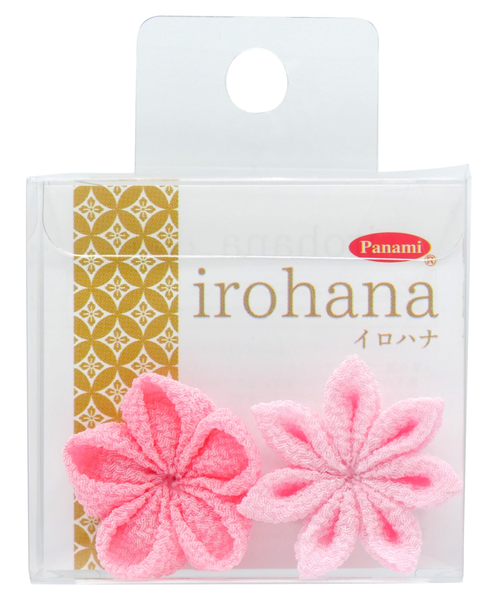 

Takagi Fiber Panami Tsumami Zaiku Finished Parts Irohana Irohana Assorted Peach one round knob and one sword knob approximately in diameter Set, персиковый