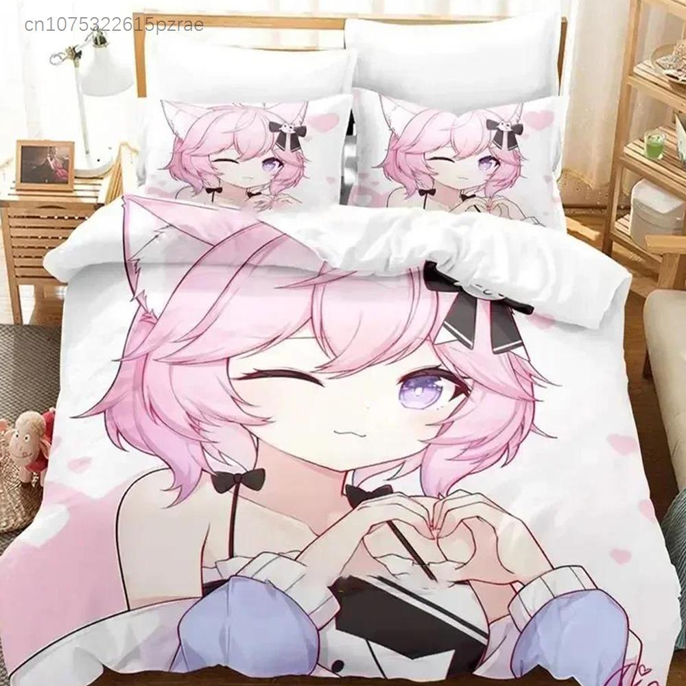 Anime Nyatasha Nyanners Bedding Set For Bedroom Soft Modern Bedspreads Comefortable Kids Duvet Cover Quilt Cover And Pillowcase