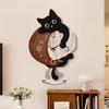 Creative Cat Wall Clock Modern Silent Hanging Wall Numbers Clock for Living Room Bedroom Office Classroom Decoration