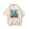 Diva Miku Hatsune Baumwoll-Kurzarm Herren Oversize T-Shirt für Teenager
