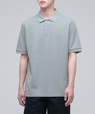 Basic Pique Polo Shirt [Light Grey]