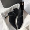 Fashion Fashion Elastic Slim Women Ankle Boots Fashion Party Stripper Female Shoes Ladies High Heel Short Botas Para Mujer